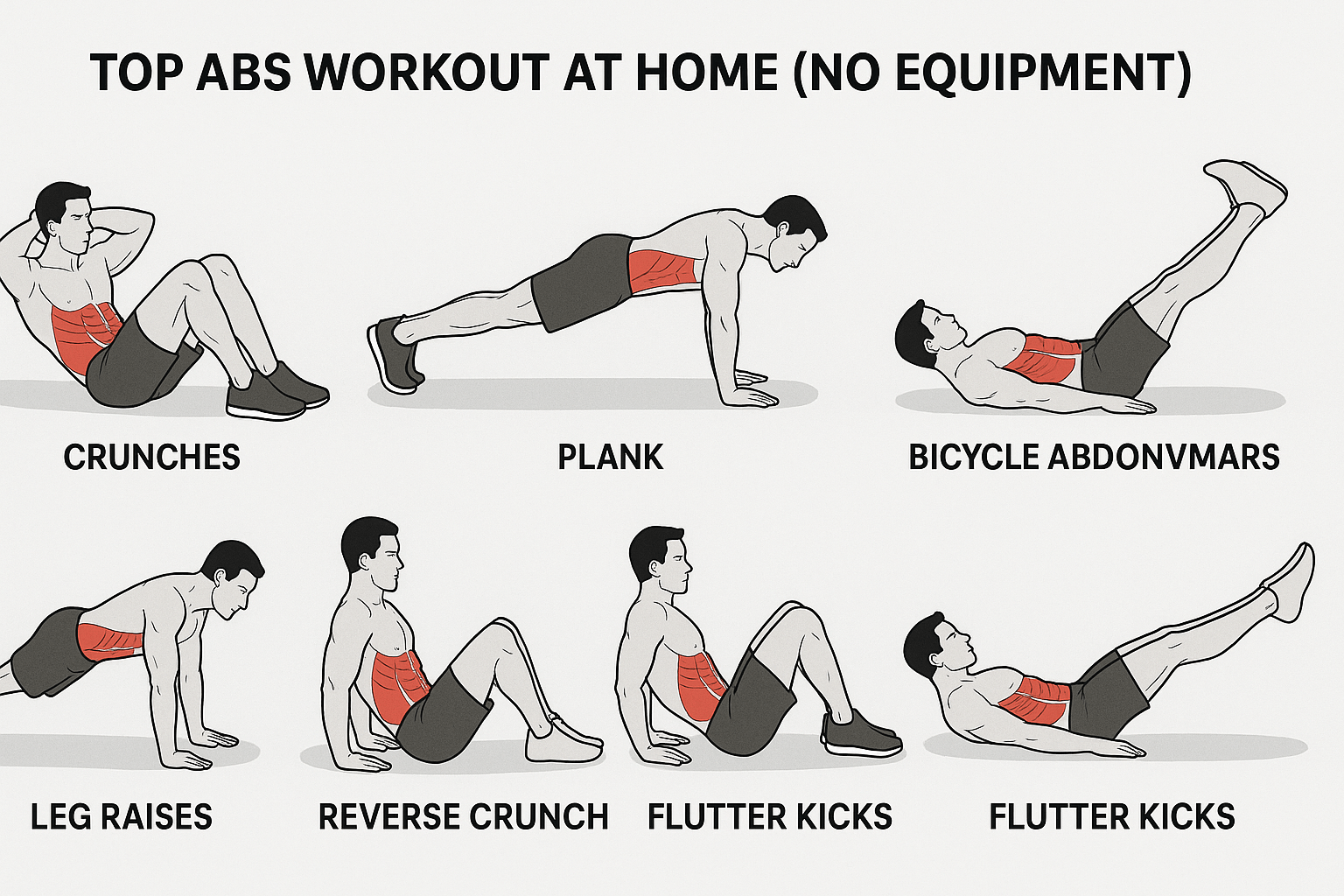 7 abs workouts to do at home. best effective abs exercise of all time.