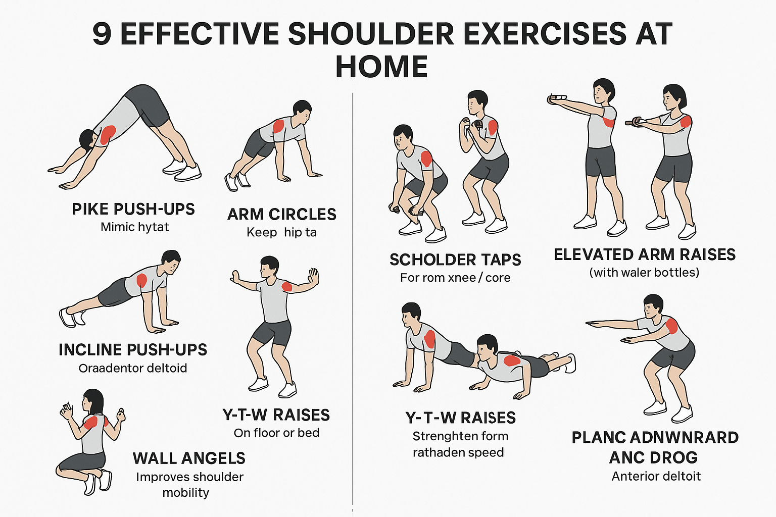 list of 9 best shoulder exercises at home which helps your shoulder muscles in strength as well as in growth