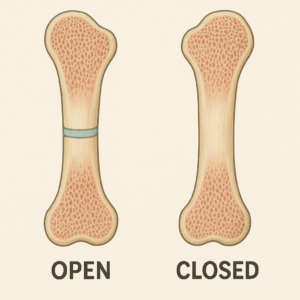 check if your growth plates open or close by seeing xray