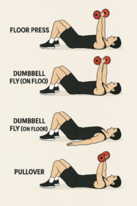position with dumbbell for chest workout to build bigger chest and massive physics.