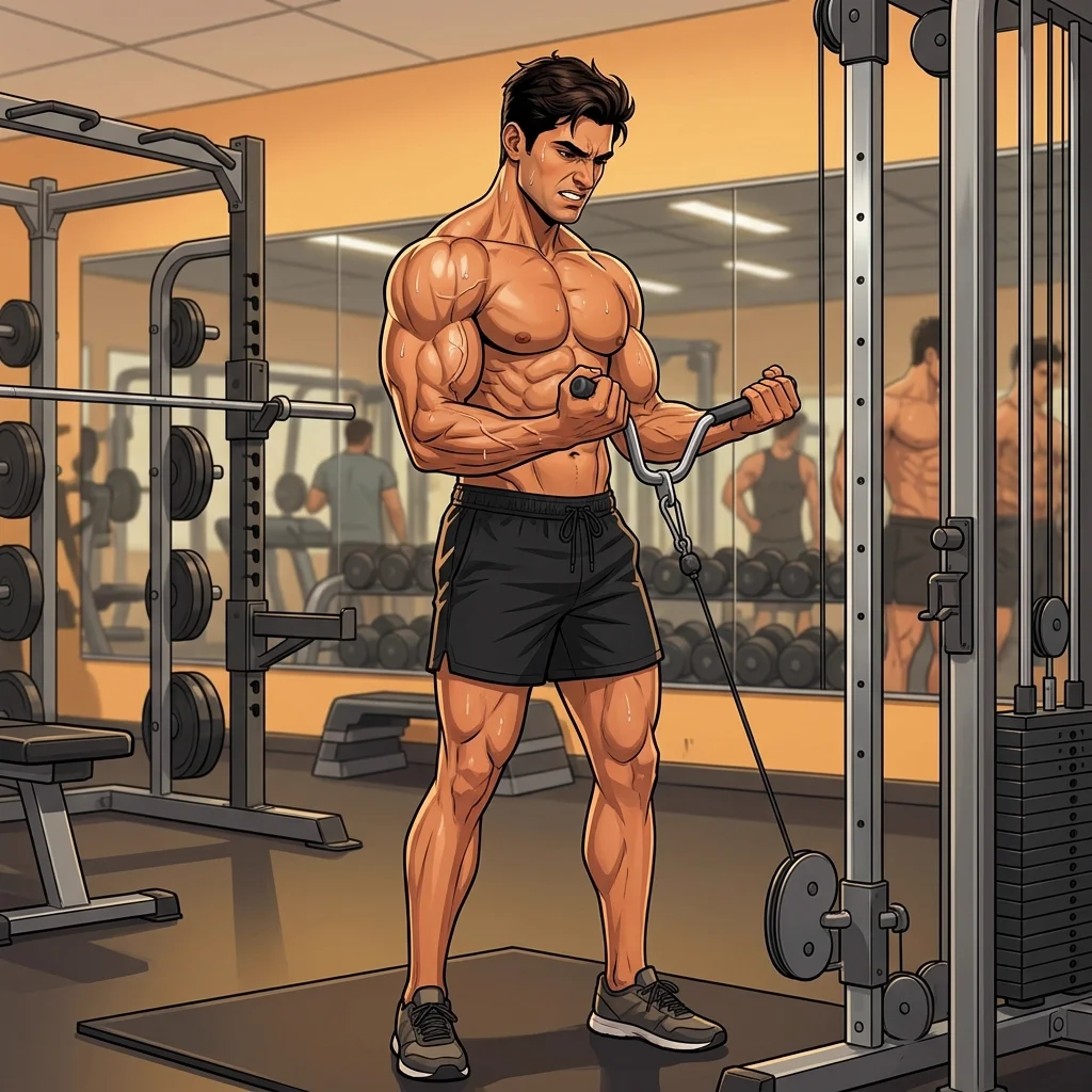 bicep exercises gym standing cable curls for constant tension