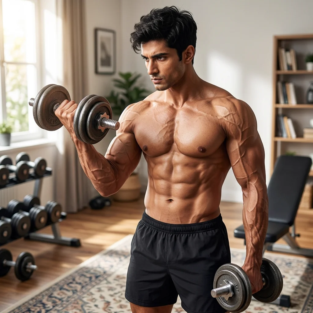 bicep workout at home standing dumbbell curls