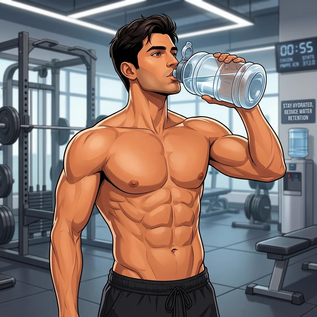 drinking water for a defined jawline to reduce face bloating