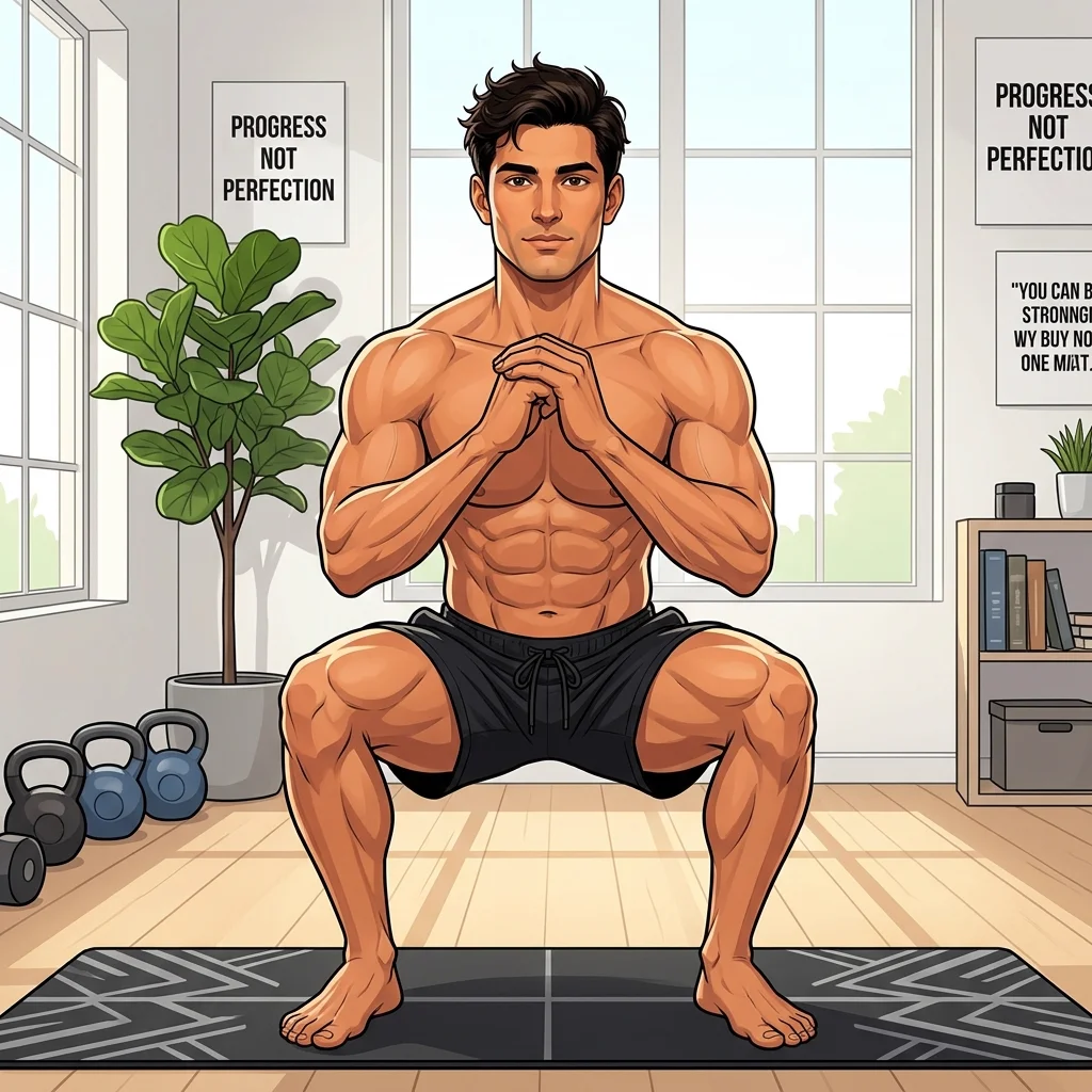 leg workouts at home bodyweight squat exercise for beginners